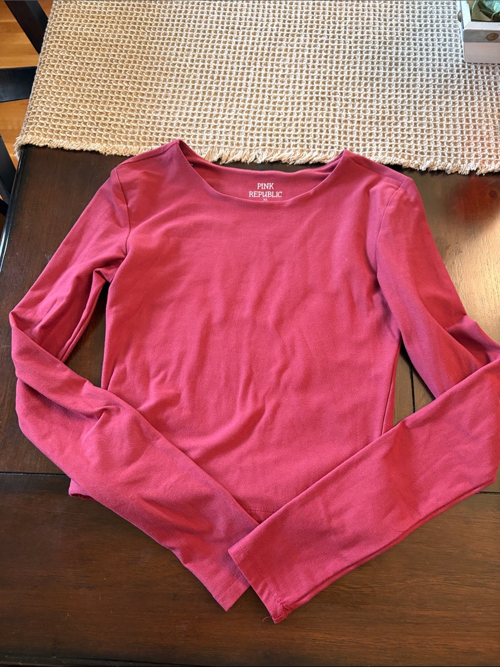 Pink Republic Fitted Long Sleeve Top - Rose